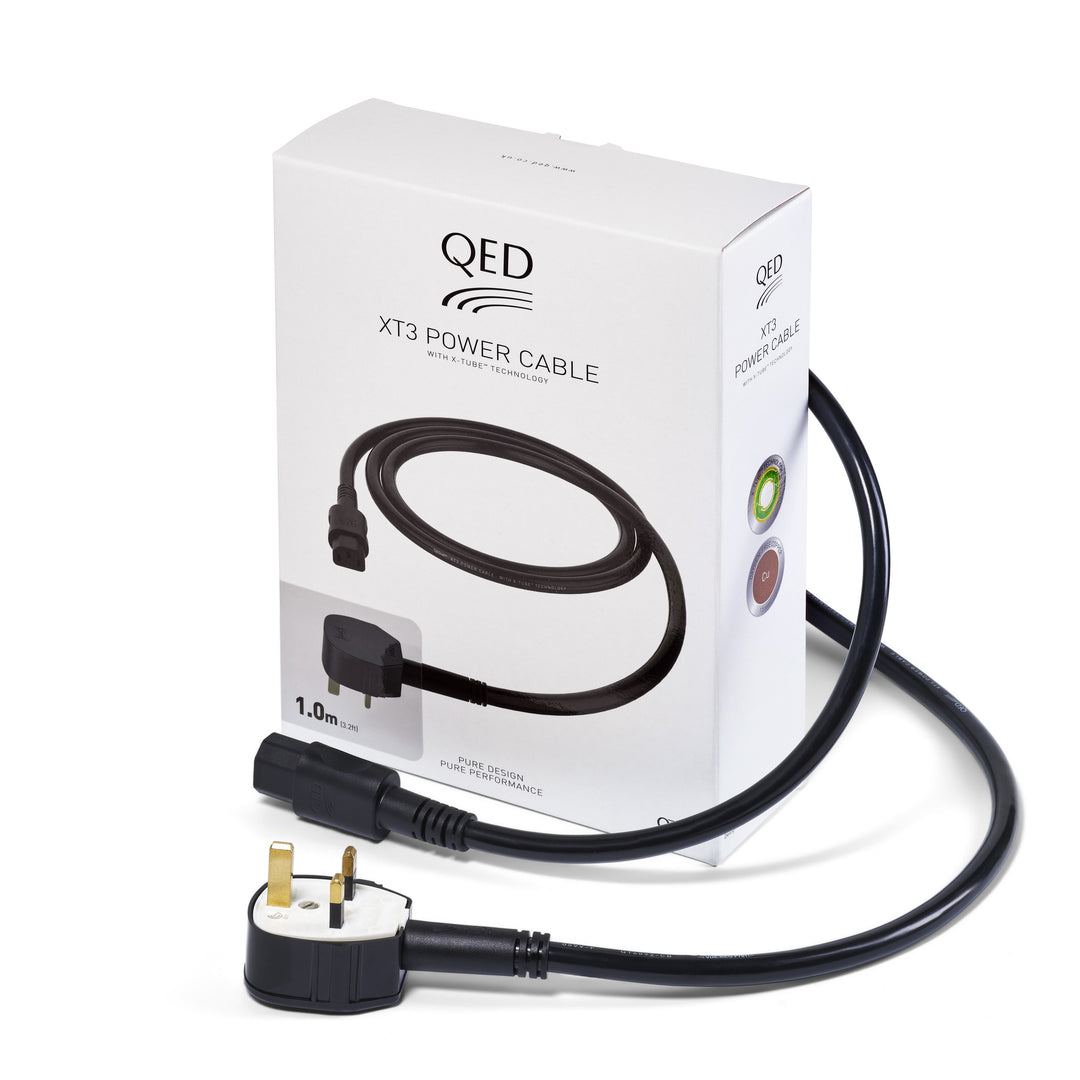 QED XT3 Mains Power Cable 1m