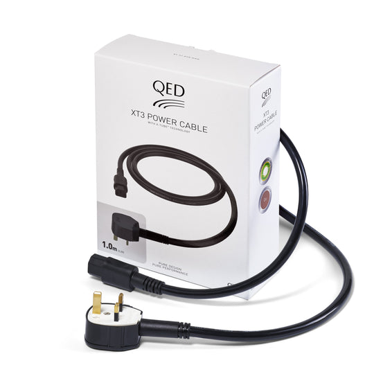 QED XT3 Mains Power Cable 1m
