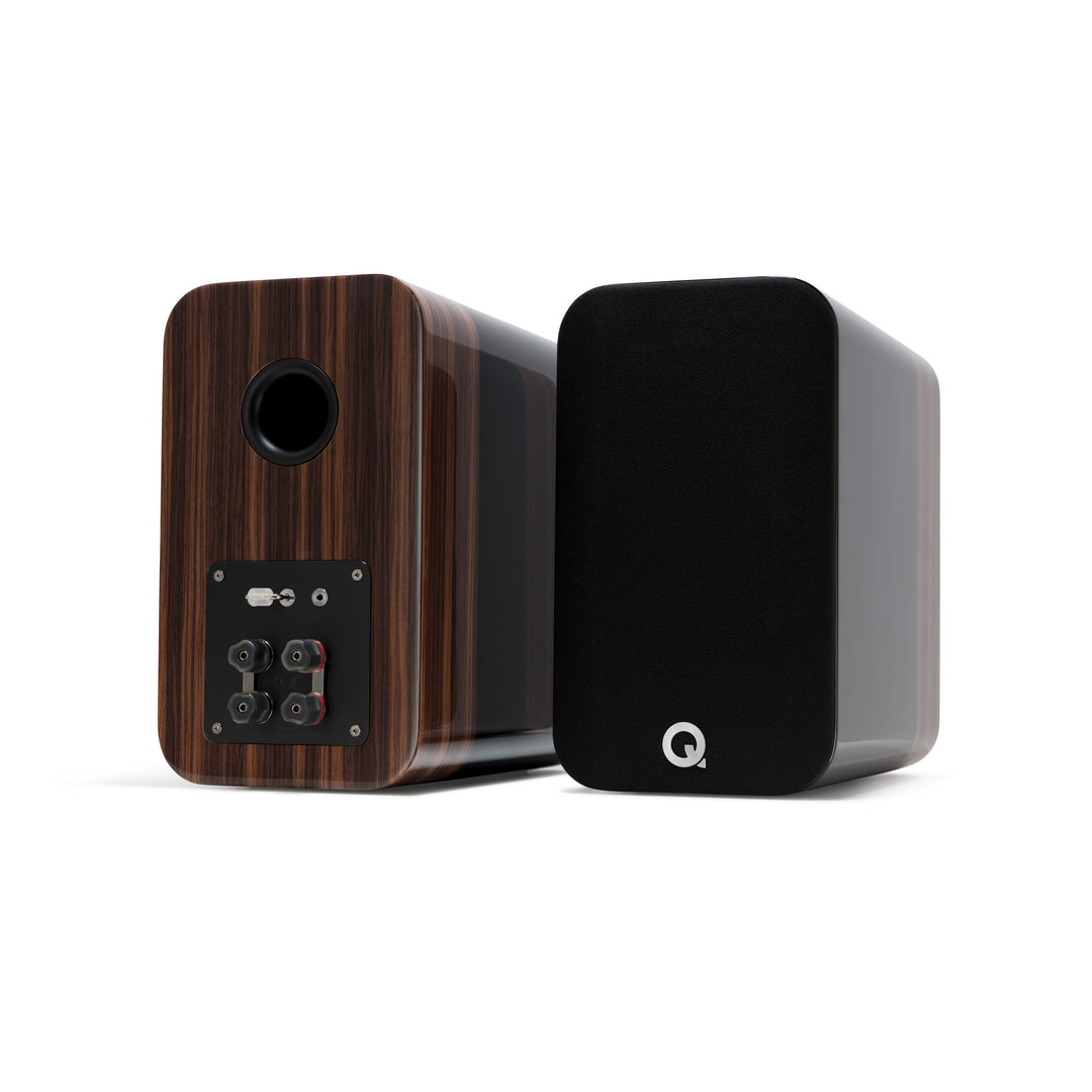 Q Acoustics Concept 300 Black / Rosewood grille on front pair