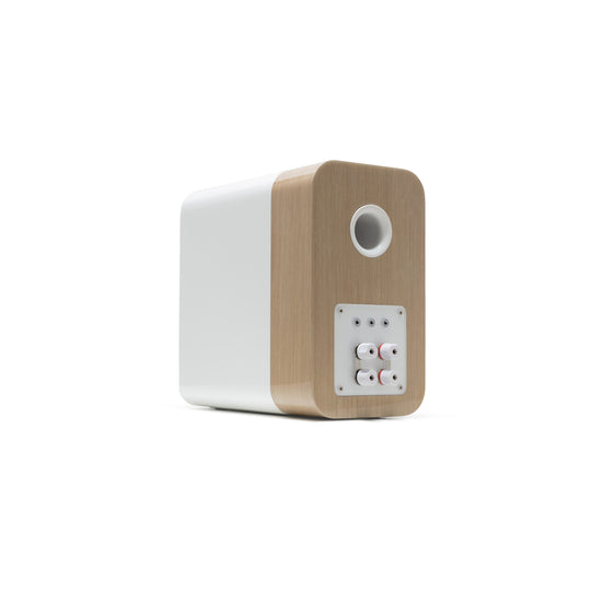Q Acoustics Concept 300 White / Light Oak side rear