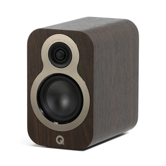 Q Acoustics 3010c Bookshelf Speakers Claro Walnut