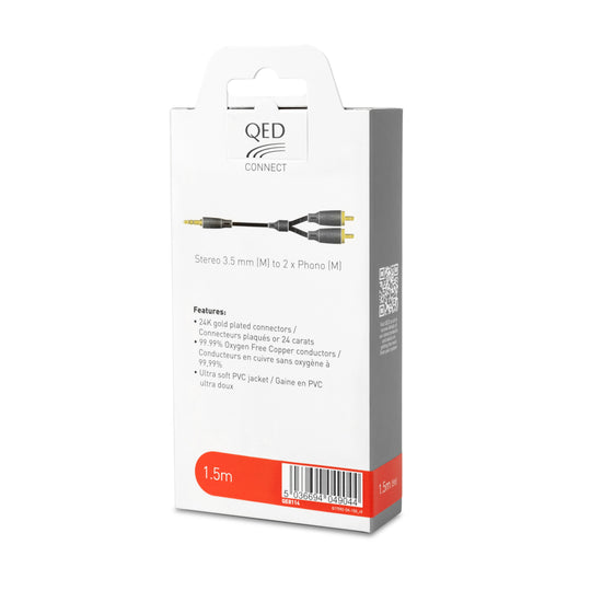 QED Connect 3.5mm Jack to Phono Cable 1.5m